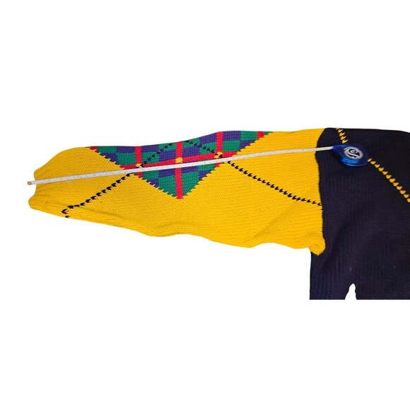 Vintage Ugly Christmas Sweater Izod Size L100% Cotton Unisex Knit Pullover 90s C - Picture 11 of 14